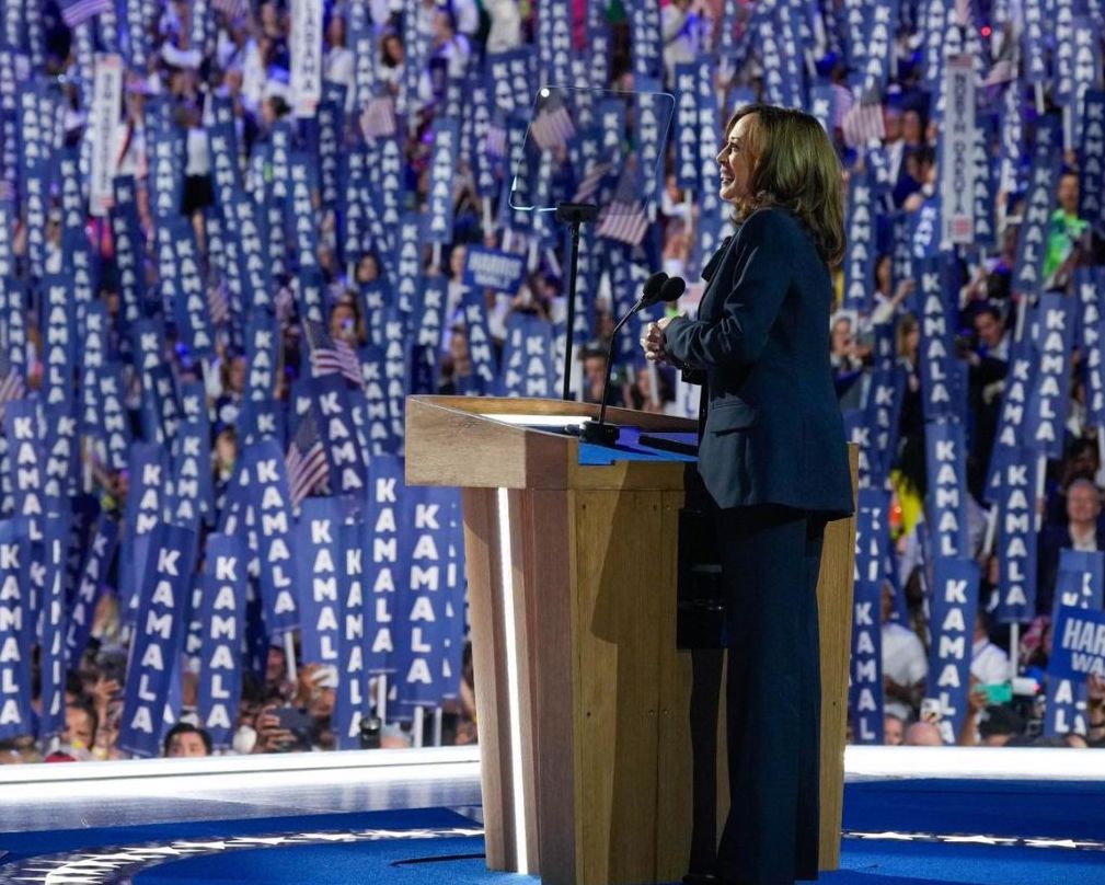 Calon presiden Amerika Serikat Kamala Harris saat berkampanye. (Foto/X/@KamalaHarris)