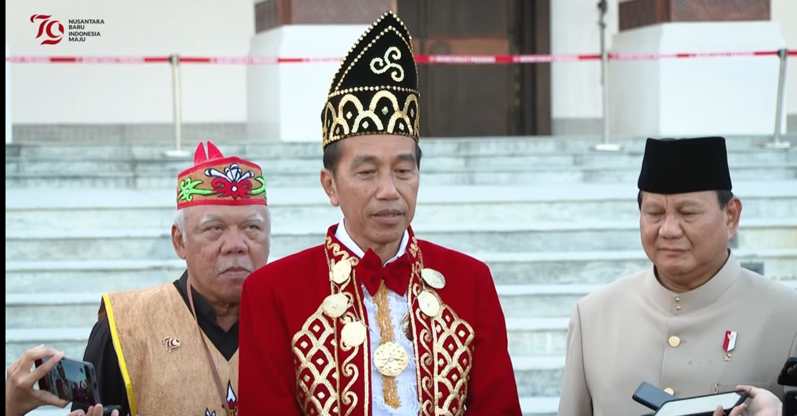 Presiden Jokowi saat memberikan keterangan di Istana IKN. (Foto/YouTube Sekretariat Presiden).