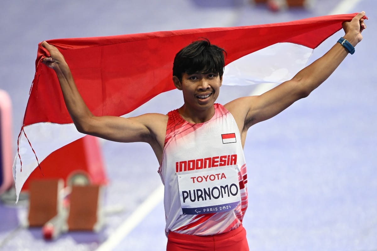 Atlet para atletik Saptoyogo Purnomo meraih medali perak di Paralimpiade Paris 2024. (Foto/NPC Indonesia)