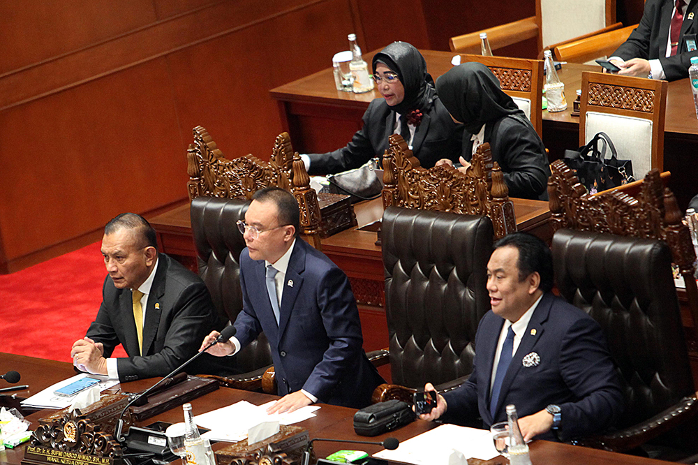 Sidang Paripurna ditunda. (BeritaNasional/Elvis Sendouw)