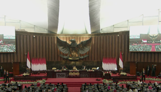 Suasana sidang tahunan MPR 2024. (Foto/tangkapan layar)