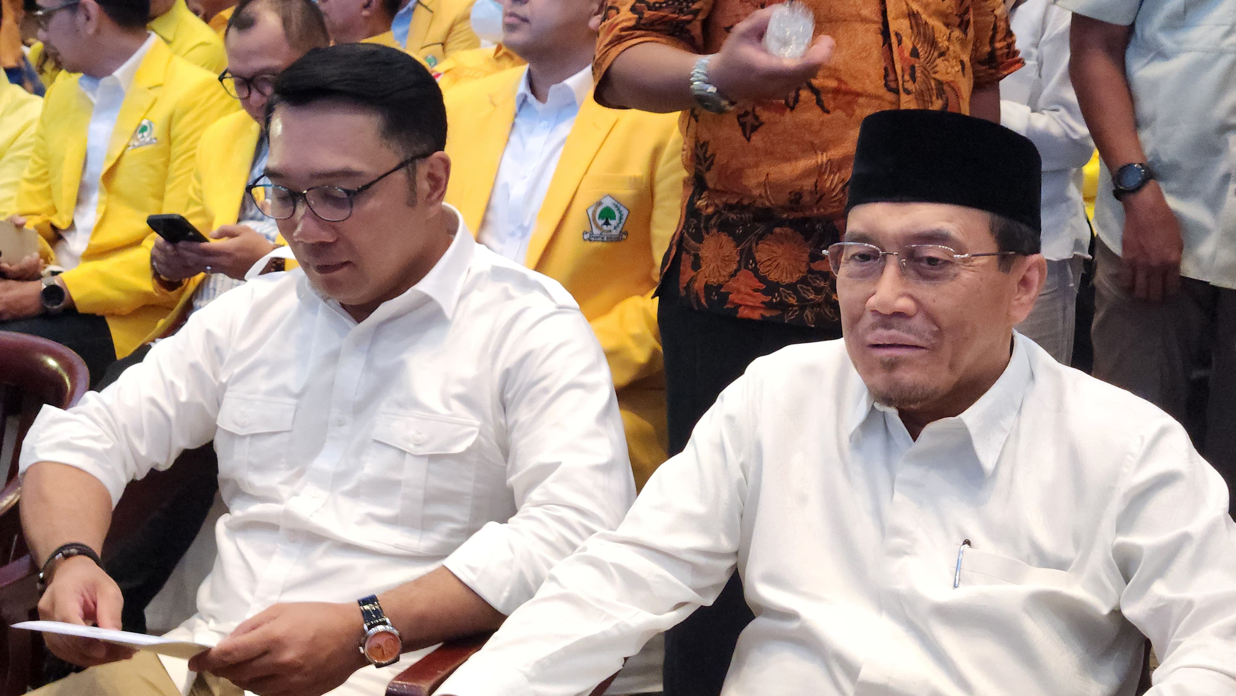 Paslon Ridwan Kamil-Suswono saat dideklarasikan KIM di Pilgub Jakarta 2024. (BeritaNasional/Panji)