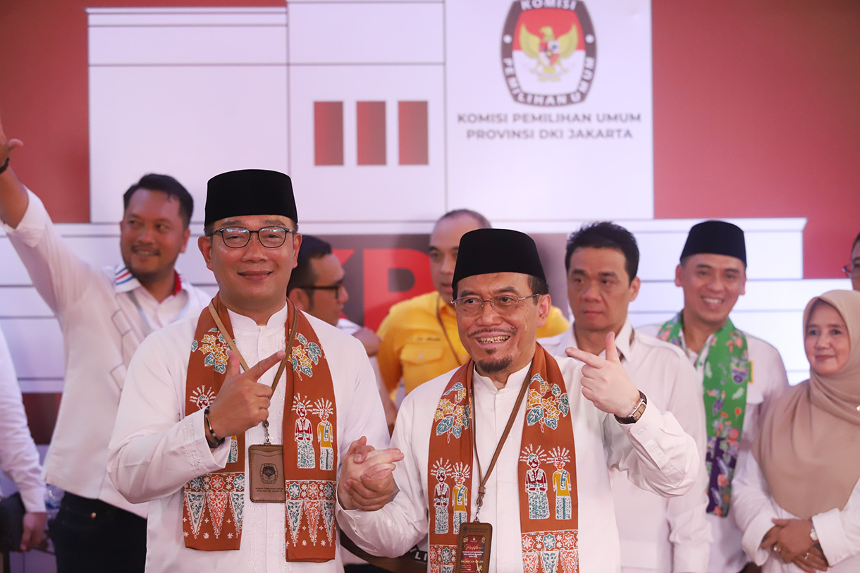 Calon gubernur Jakarta Ridwan Kamil (kiri). (BeritaNasional/Oke Atmaja)