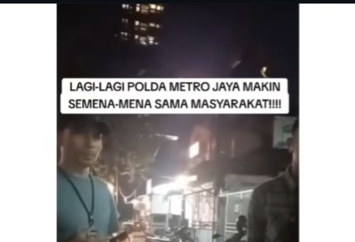 Viral Anggota Polda Metro Menguntit Wanita. (Foto/tangkapan layar).