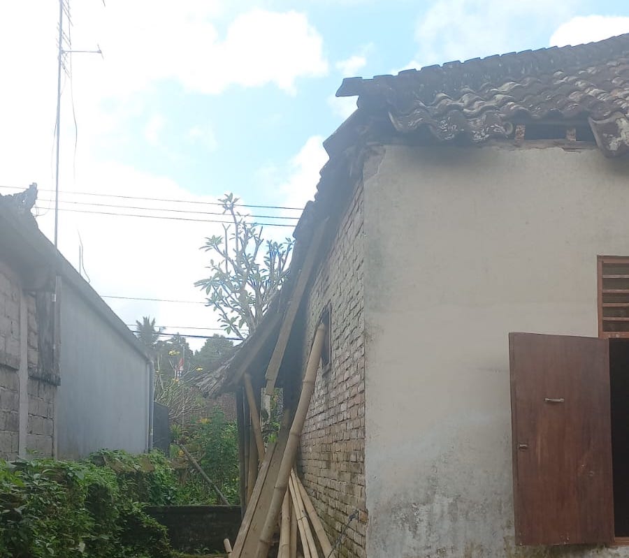 Rumah rusak ringan imbas gempa guncang Gianyar Bali, Sabtu 7 September 2024. (Foto/BNPB).