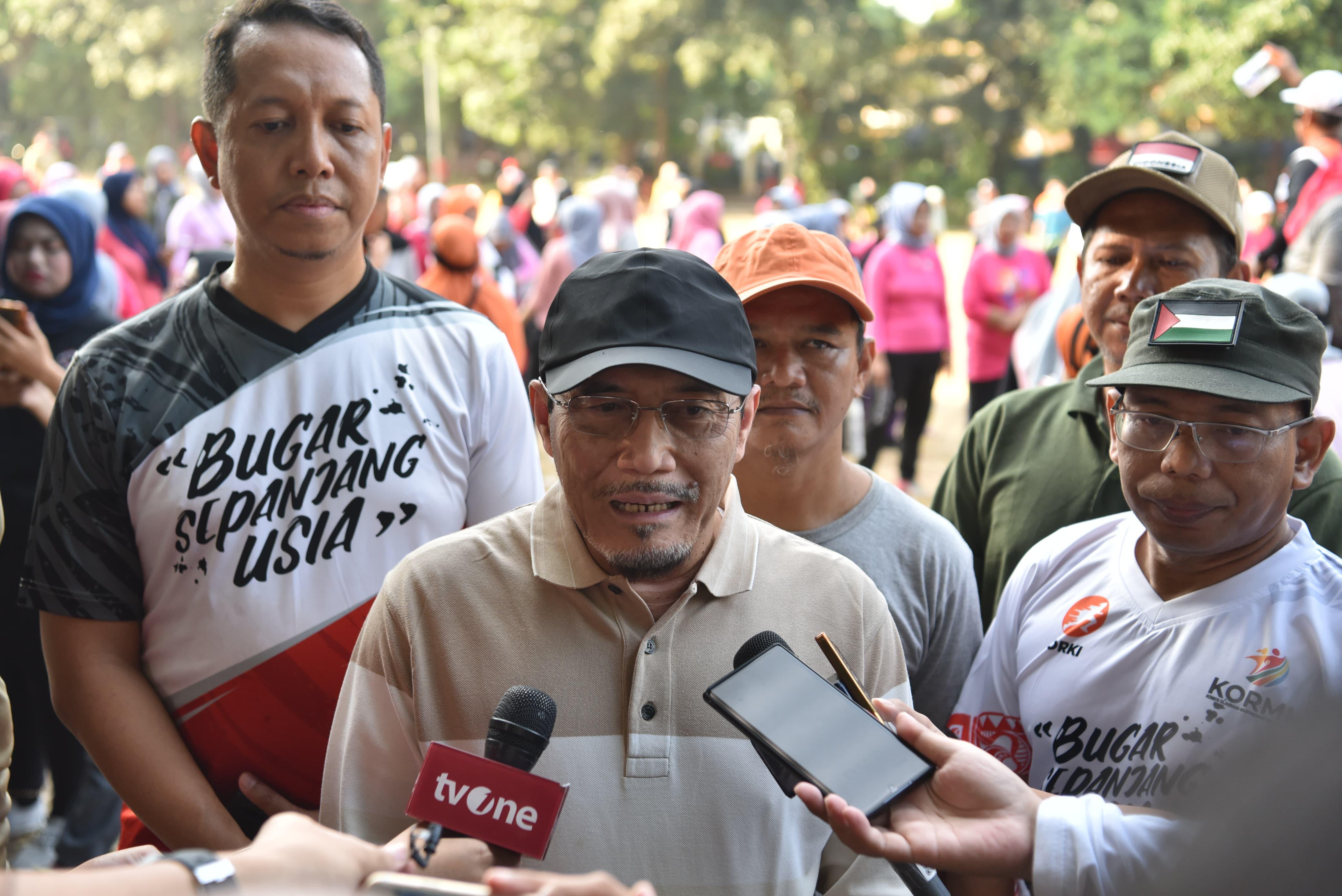 Calon wakil gubernur Jakarta Suswono saat diwawancarai. (BeritaNasional/ahda)