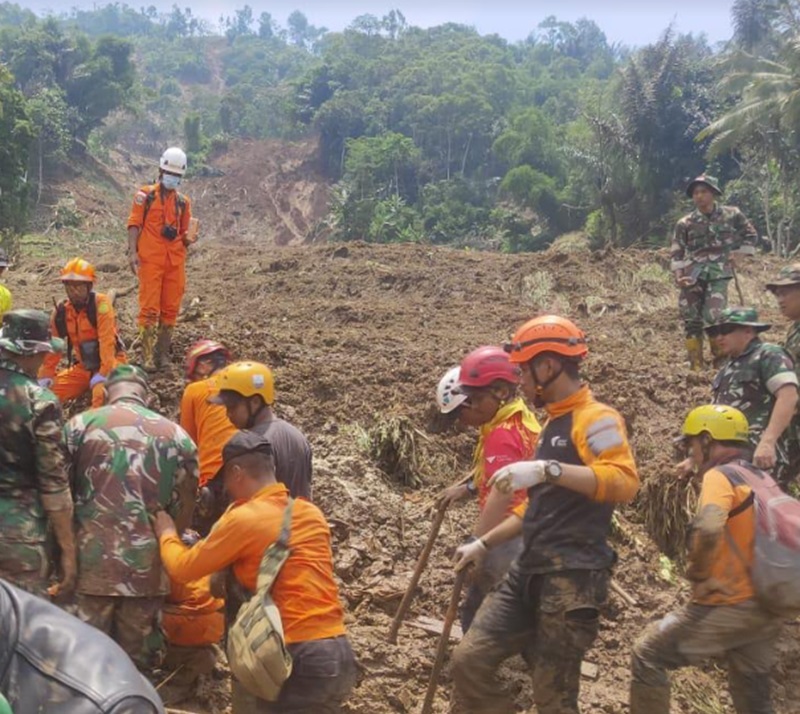 Ilustrasi peristiwa tanah longsor. (Foto/BNPB)