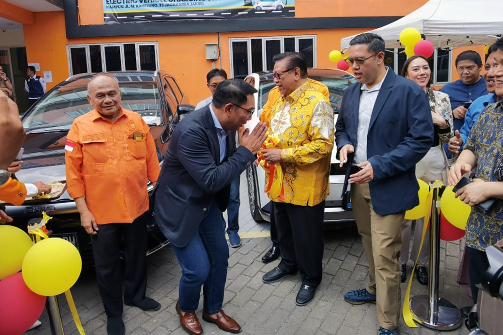 Calon Gubernur Jakarta Ridwan Kamil hadiri undangan IBI Kosgoro. (BeritaNasional/Elvis Sendouw)