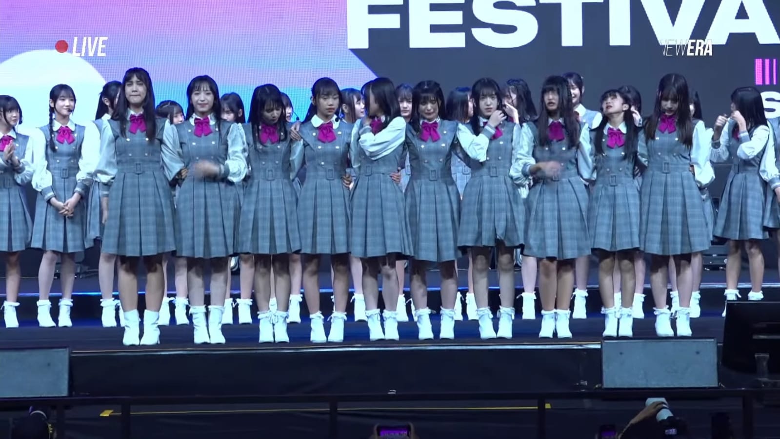 Foto trainee JKT48 saat menunggu pengumuman Senbatsu Sousenkyo . (Foto/YouTube JKT48).