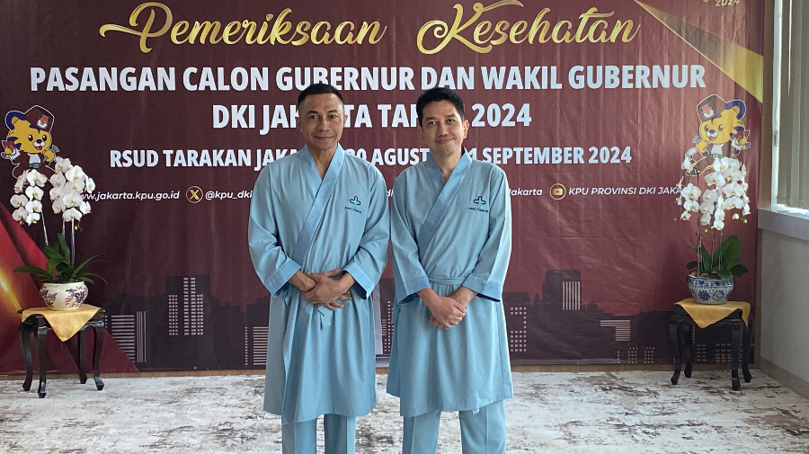 Bakal pasangan calon gubernur-wakil gubernur Jakarta, Dharma-Kun. (BeritaNasional/Lydia)