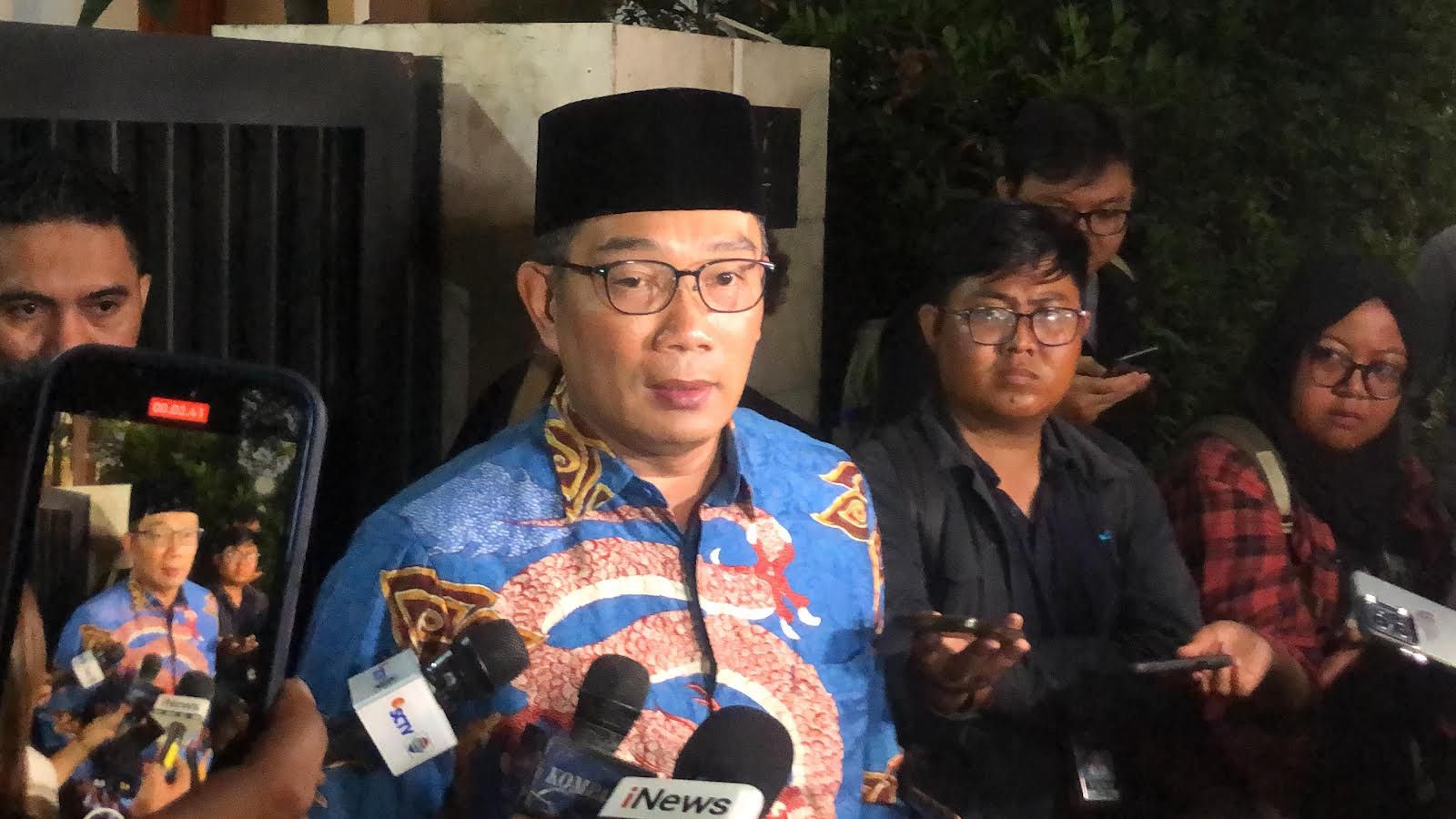 Calon Gubernur Jakarta Ridwan Kamil saat memberikan keterangan. (BeritaNasional/Lydia).