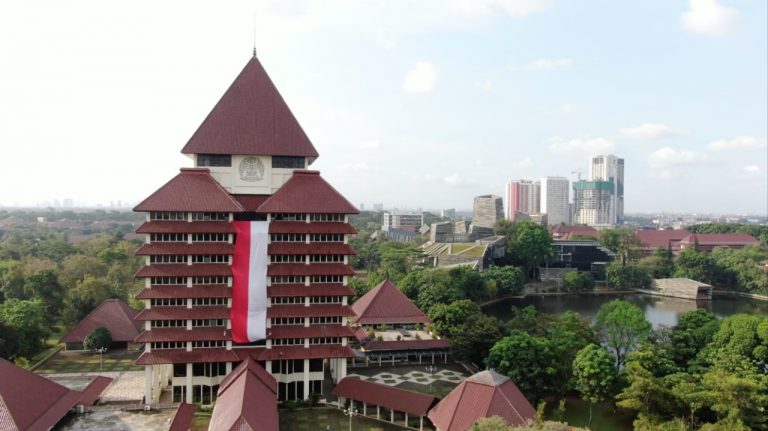 Gedung Rektorat UI. Belasan dosen dan peneliti UI Masuk Top 2% Scientist Worldwide 2024. (Foto/UI)