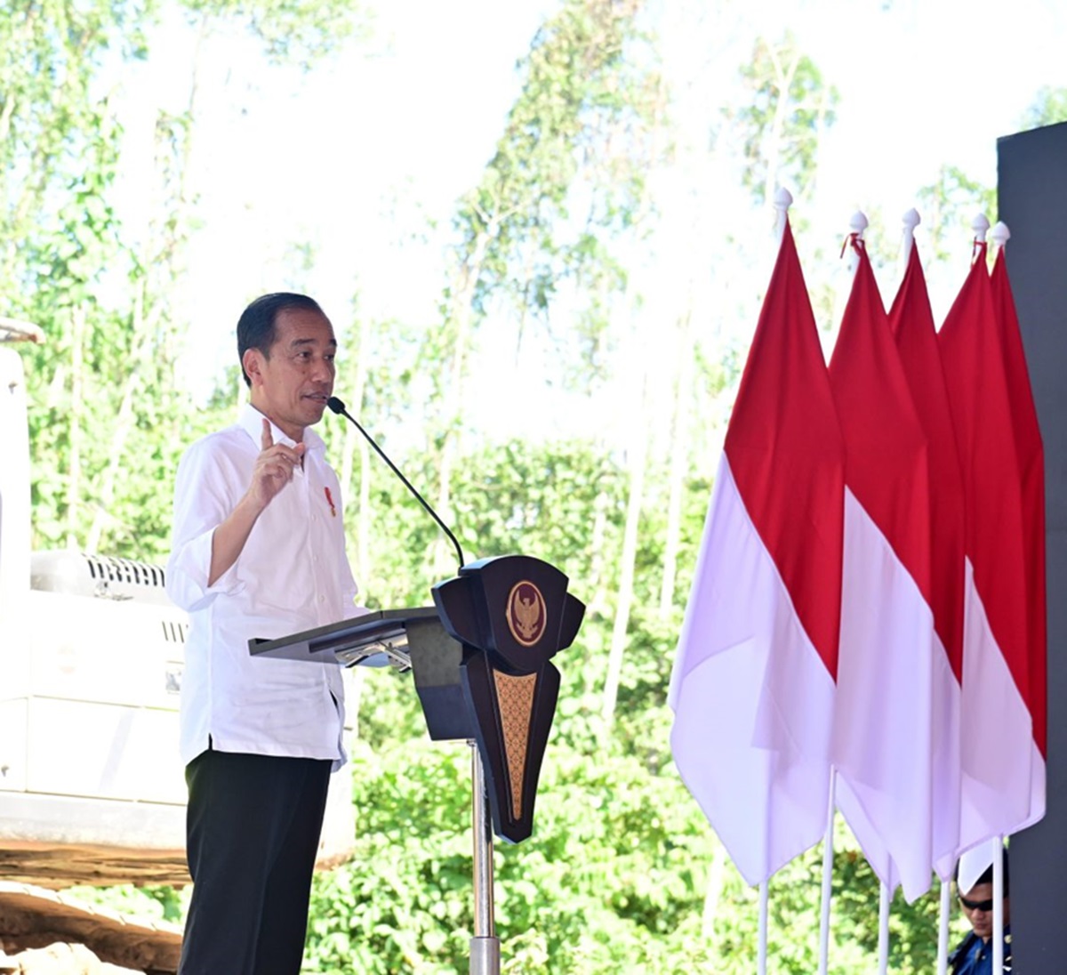 Presiden Jokowi memberikan pidato dalam sebuah acara. (Foto/Setpres)