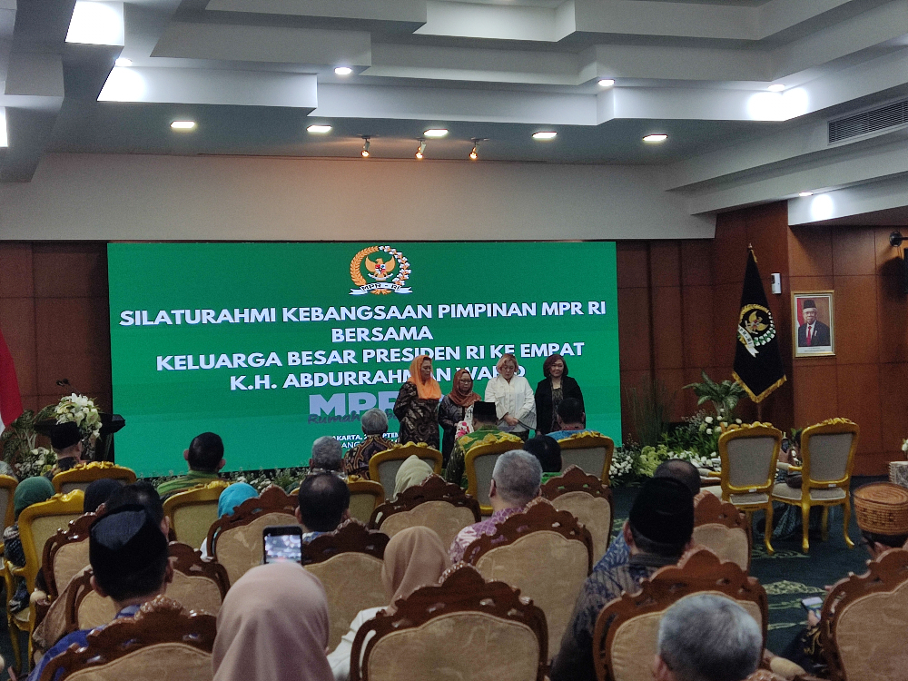 Keluarga Presiden Keempat Abdurrahman Wahid alias Gus Dur saat silaturahmi kebangsaan MPR. (BeritaNasional/ahda)