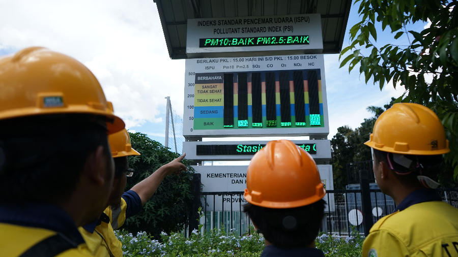 GreenTeams dukung KLHK dalam memantau kualitas udara nasional dengan teknologi AQMS. (BeritaNasional/Doc.