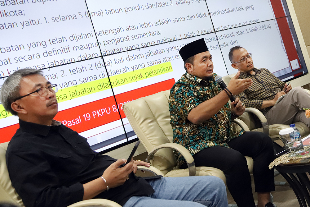 Diskusi publik KPU persiapan penyelenggaraan Pemilihan Pilkada serentak 2024. (BeritaNasional/Elvis Sendouw)