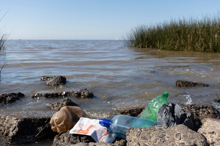 Sampah plastik yang mencemari laut. (Foto/Freepik)