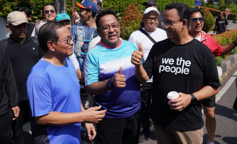 Pramono Anung-Rano Karno ikut CFD bertemu Anies (Foto/Dokumentasi Pramono-Rano)