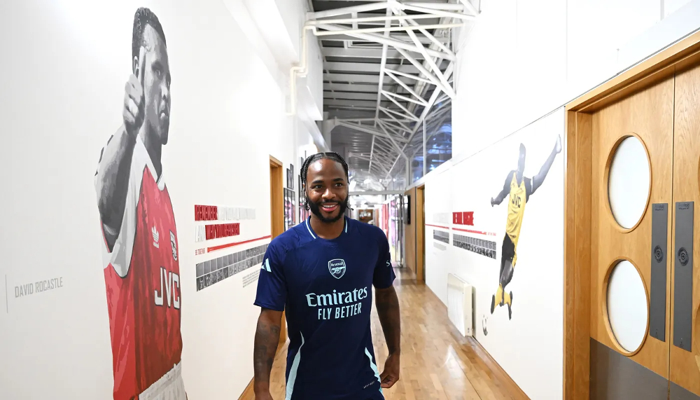 Pemain anyar Arsenal, Raheem Sterling. (Foto/Arsenal)