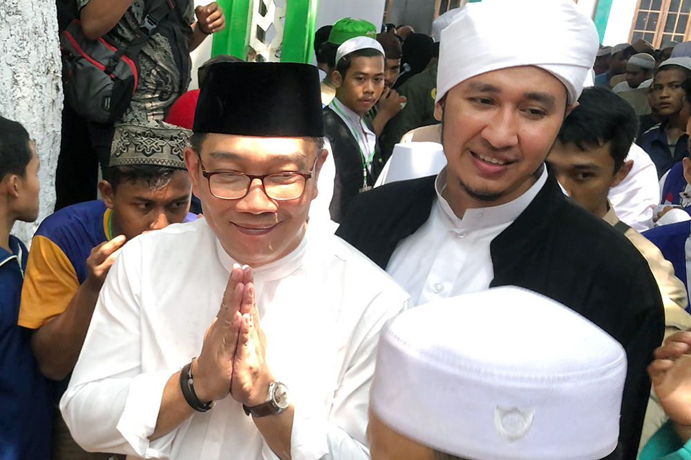 Calon Gubernur Jakarta Ridwan Kamil (RK) menghadiri acara Haul Akbar Mbah Priok, (BeritaNasional/dok tim RK/Elvis Sendouw)