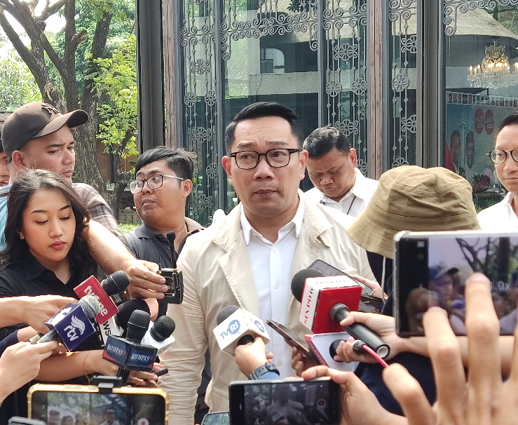 Calon gubernur Jakarta Ridwan Kamil saat diwawancarai dalam sebuah acara di Jakarta. (BeritaNasional/Ahda)