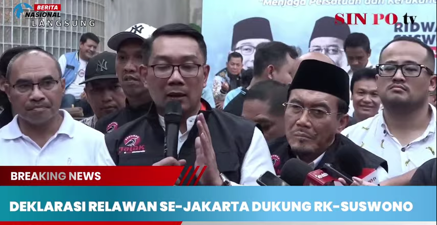 Bakal Calon Gubernur dan Wakil Gubernur DKI Jakarta, Ridwan Kamil dan Suswono. (BeritaNasional/Tangkapan Layar)