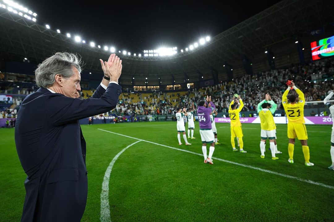 Pelatih Arab Saudi Roberto Mancini. (Foto/saudint).