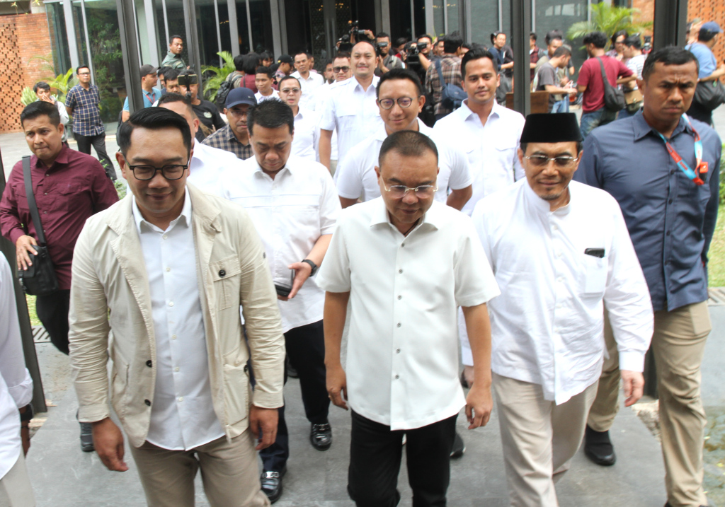 Ridwan Kamil dan Suswono sudah menggelar rapat perdana dengan anggota tim pemenangan. (BeritaNasional/Oke Atmaja)