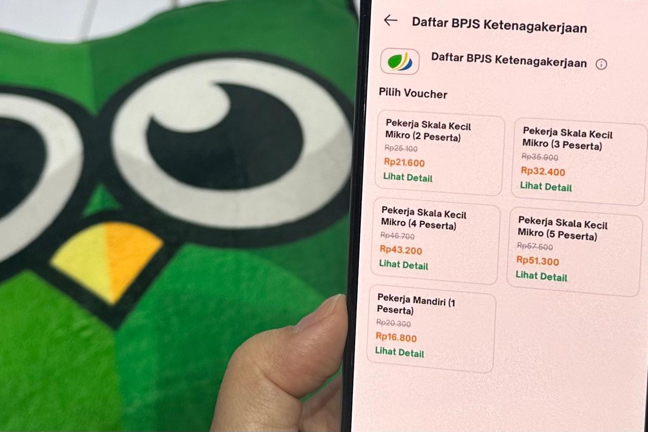 Fitur pendaftaran BPJS Ketenagakerjaan di Tokopedia. (BeritaNasional/doc. Tokopedia)