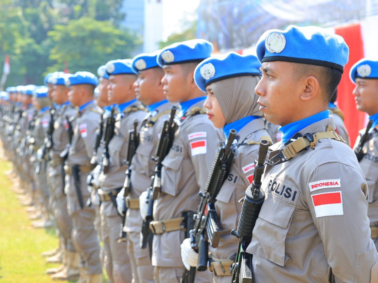 Satgas Garuda diberangkatkan ke Afrika. (Foto/Humas Polri).