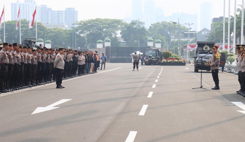 Personel gabungan siap amankan pelantikan presiden terpilih dan wakilnya (Beritanasional/Bachtiar)