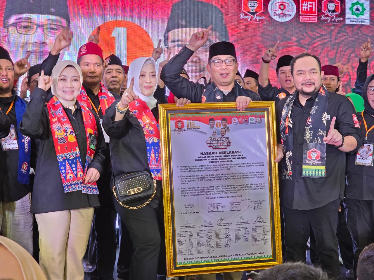 Ormas Bang Japar dukung Ridwan Kamil-Suswono. (Foto/Istimewa)