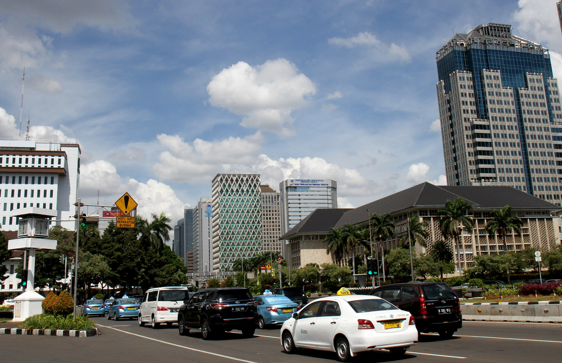 Kawasan ganjil genap di Jakarta. (BeritaNasional/Oke Atmaja).