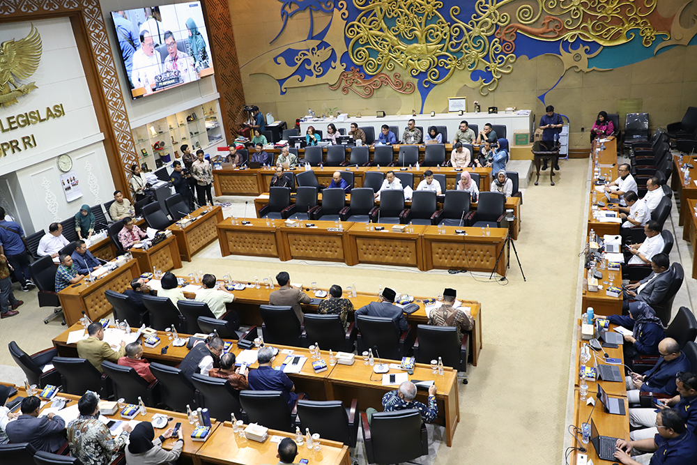 Suasana rapat di Badan Legislasi DPR. (BeritaNasional/Elvis)