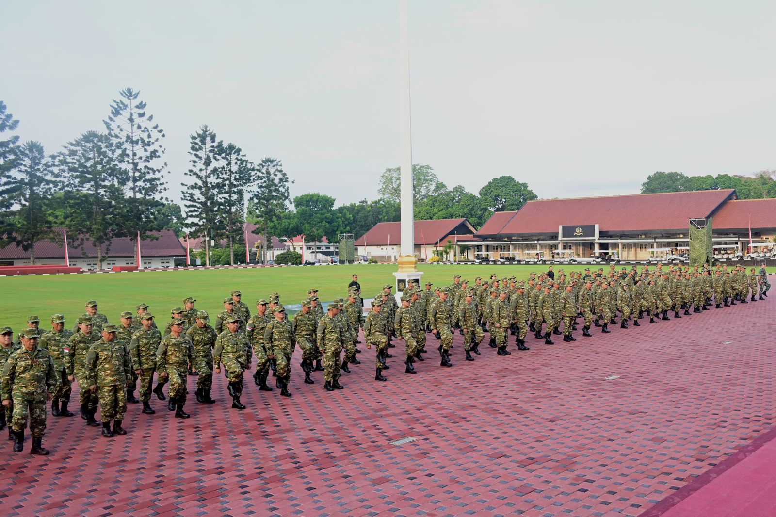 Menteri Kabinet Merah Putih saat mengikut pembekalan di Akmil Magelang. (Foto/Biro Pers).