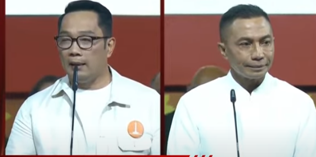 Bakal Calon Gubernur Jakarta, Ridwan Kamil dan Dharma Pongrekun. (BeritaNasional/Tangkapan Layar)