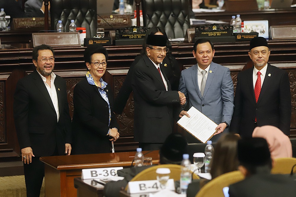 Sultan Najamudin Terpilih sebagai Ketua DPD RI Kalahkan La Nyalla Lewat Voting. (BeritaNasional/Elvis).