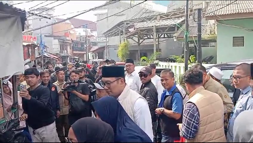 Ridwan Kamil blusukan ke Penjaringan, Jakarta Utara. (BeritaNasional/Lydia).