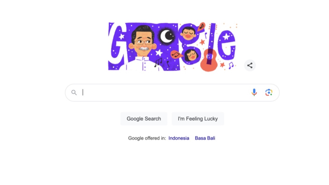 Google Doodle Rayakan 94 Tahun AT Mahmud. (BeritaNasional/Documen).