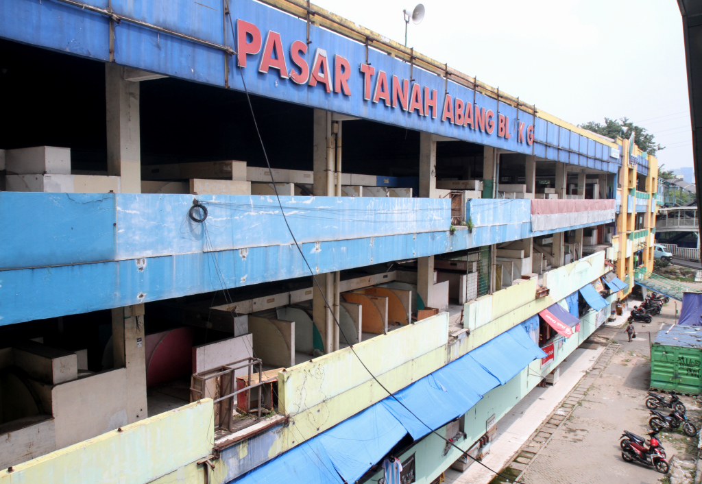 Suasana blok G Pasar Tanah Abang di Jakarta, Kamis (18/7/2024). (Berita nasional.com/Oke Atmaja)