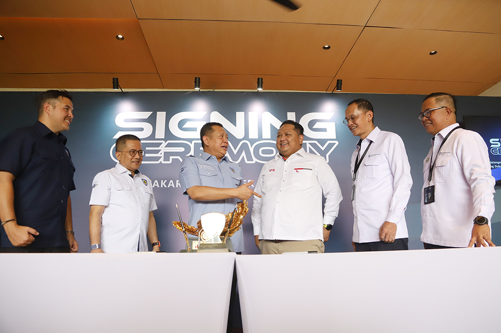 Indonesia Financial Group (IFG) jalin kerjasama dengan  Ikatan Motor Indonesia (IMI) bertujuan untuk memberikan perlindungan mobilitas anggota IMI. (BeritaNasional/Elvis Sendouw)