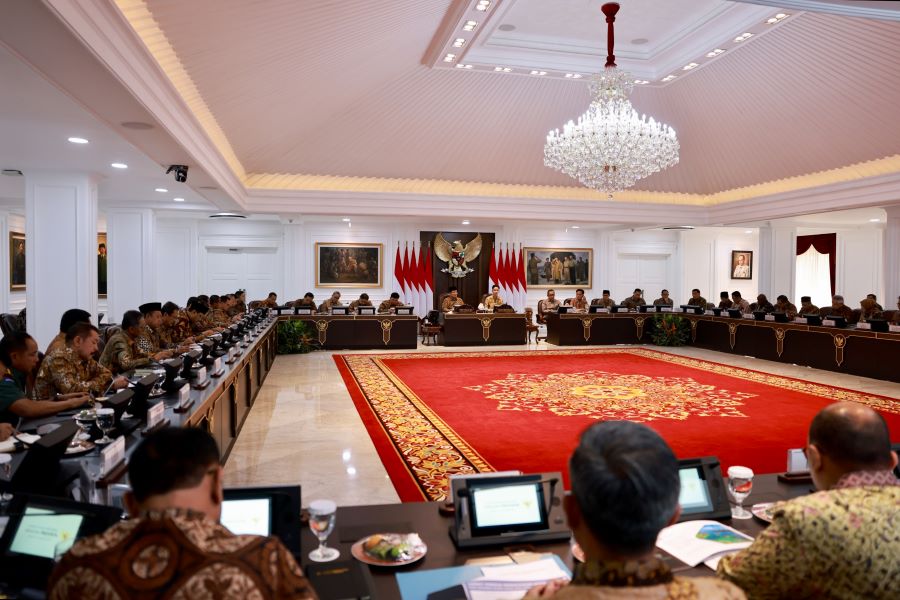 rapat Kabinet Merah Putih perdana di Istana Merdeka, Jakarta, Rabu (23/10/2024). (Foto/Tim Prabowo)