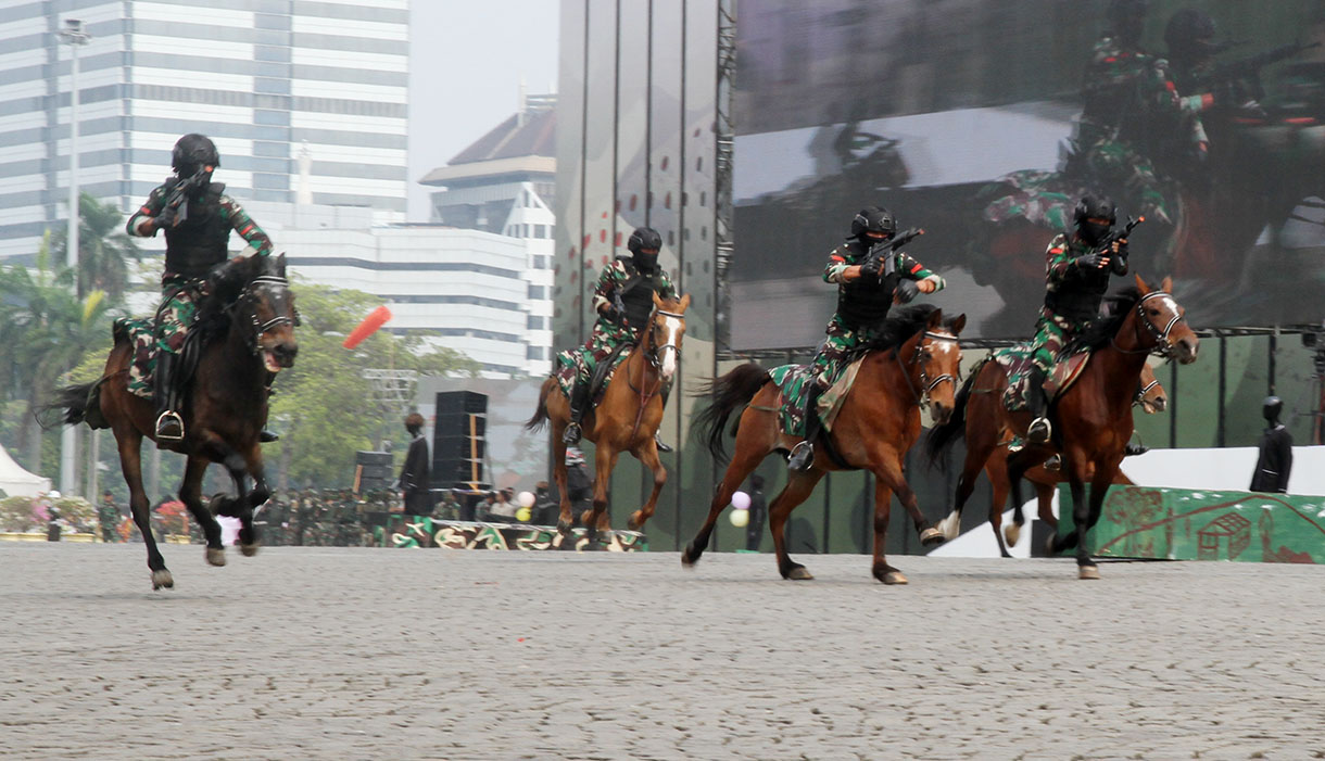 Sejumlah prajurit TNI. (BeritaNasional/Oke Atmaja).