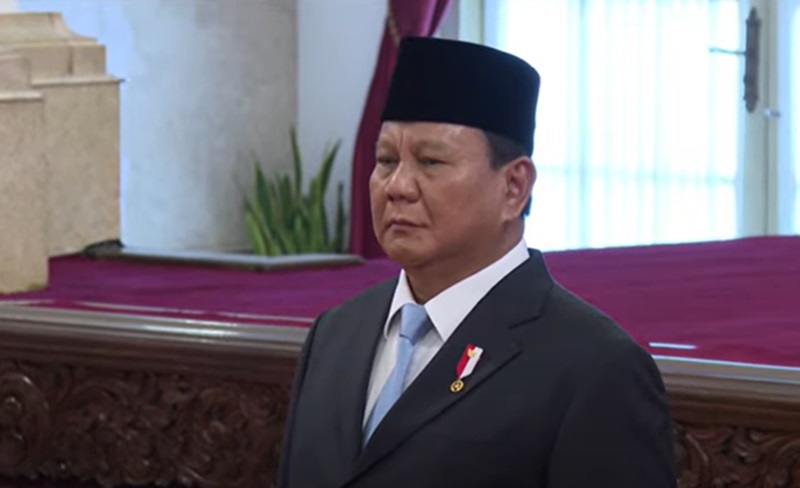 Prabowo melantik para pejabat (Foto/Youtube Sekretariat Presiden)