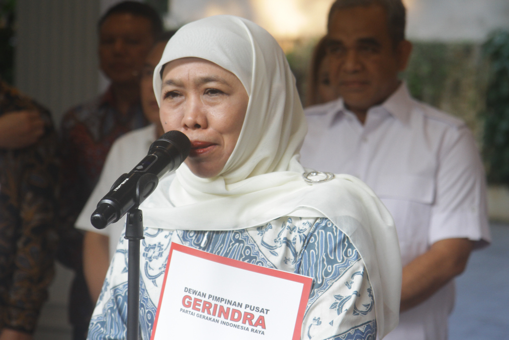 Calon gubernur Jawa Timur Khofifah Indar Parawansa. (BeritaNasional/Oke Atmaja).