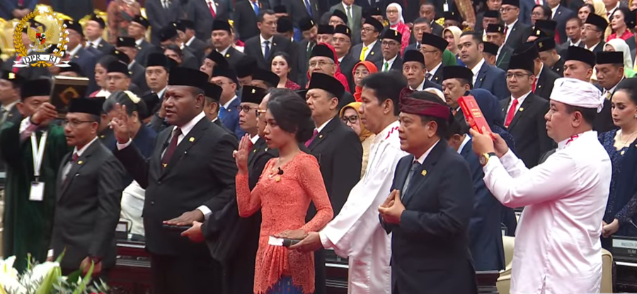 152 Anggota DPD Periode 2024-2029 Resmi Dilantik. (Foto/YouTube DPR RI).