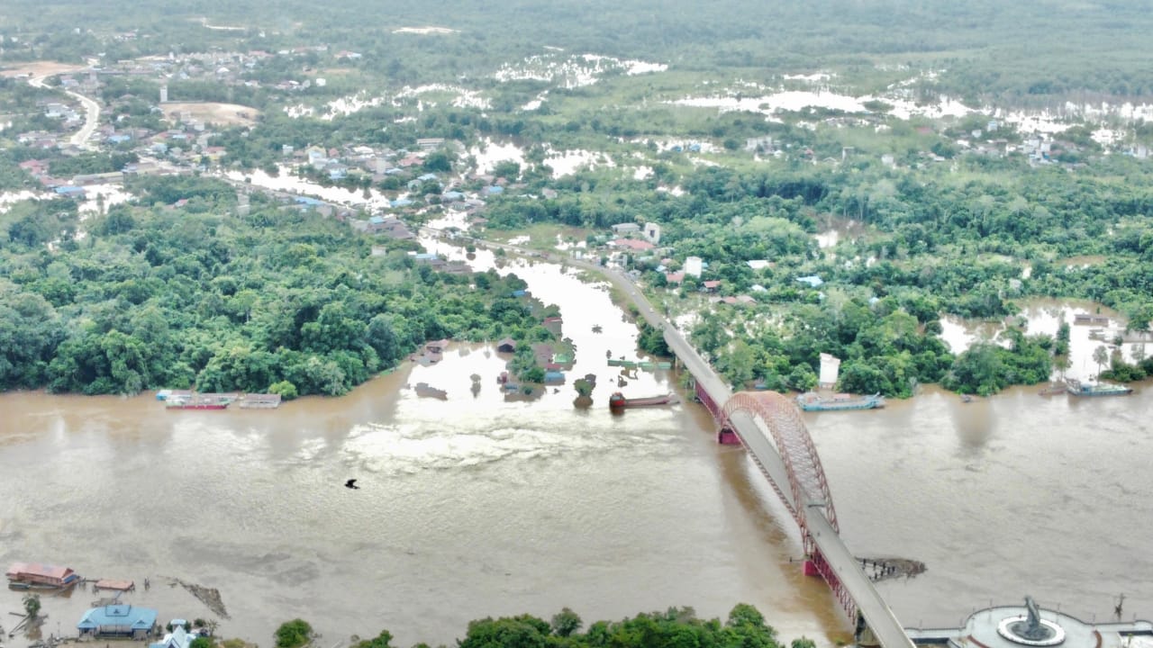 Sungai Barito Meluap. (Foto/BNPB)