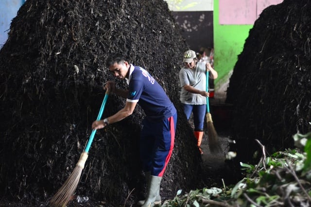 Suasana bank sampah. (BeritaNasional/Elvis Sendouw)