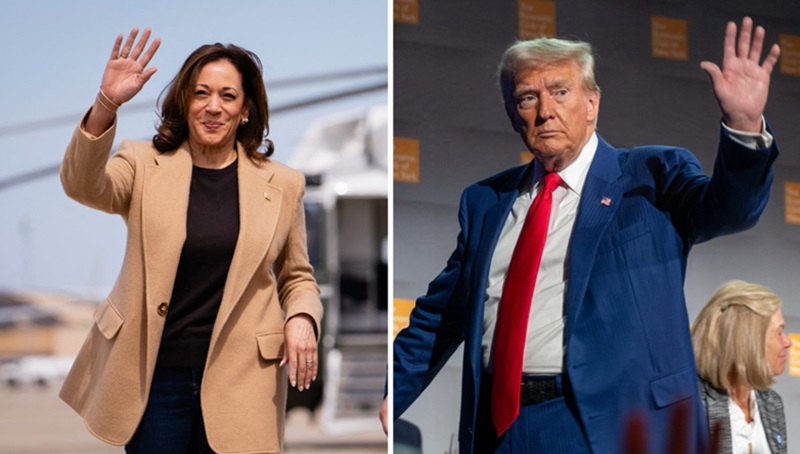 Kamala Harris dan Donald Trump bersaing memenangkan Pilpres AS (Foto/X Snopes) (Foto/Pixabay)