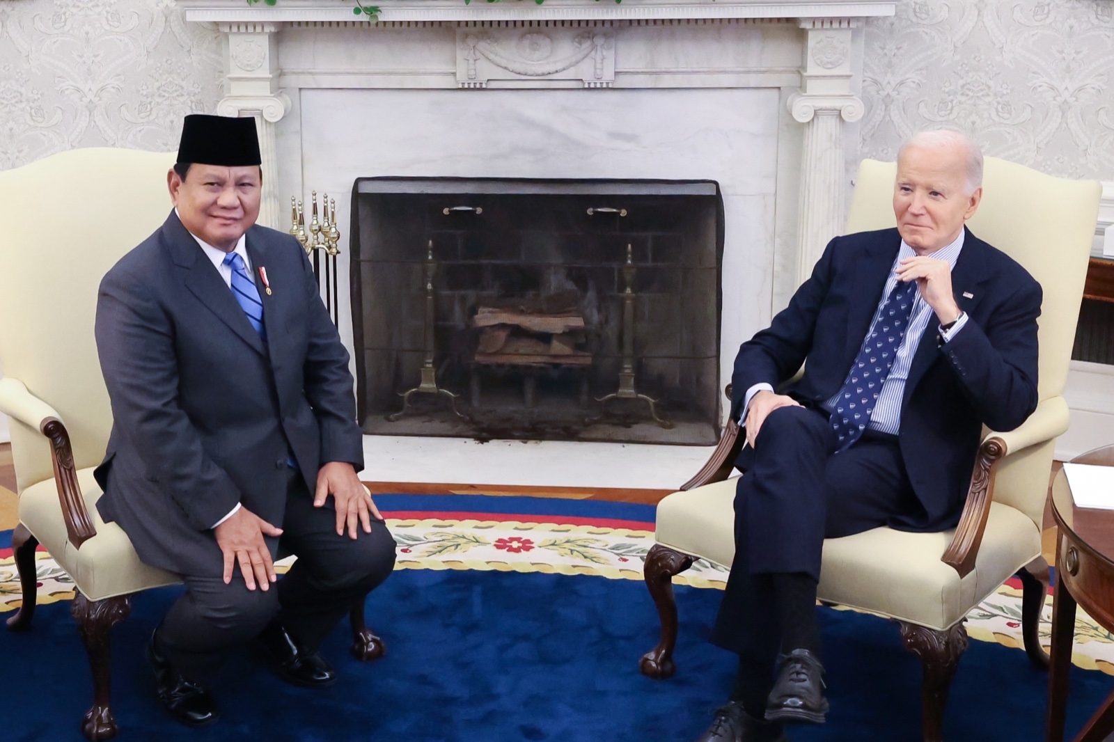 Presiden RI Prabowo saat bertemu Presiden Amerika Serikat Joe Biden. (Foto/Tim Prabowo).